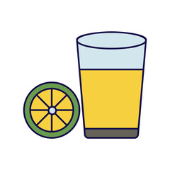 lime juice icon with white background vector stock illustration