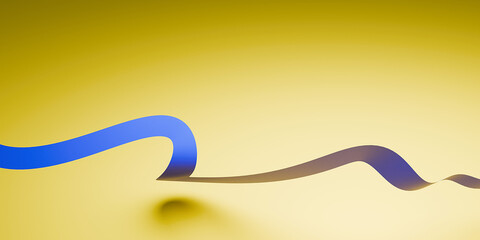 bown waving banner background. 3d render.