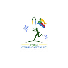 Vector illustration of Comoros National Day social media feed template