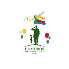 Vector illustration of Comoros National Day social media feed template