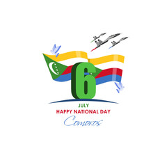 Vector illustration of Comoros National Day social media feed template