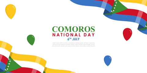 Vector illustration of Comoros National Day social media feed template