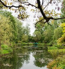 Water garden setting at Famous Artist's Home in Giverny France