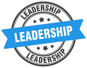 leadership stamp. leadership label on transparent background. round sign