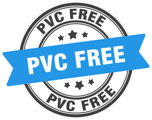 pvc free stamp. pvc free label on transparent background. round sign