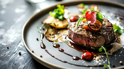 Gourmet Plate Design A Culinary Visual Symphony : Generative AI