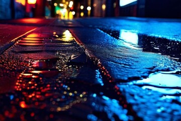 AI Image Generator, Mesmerizing Rainy Street