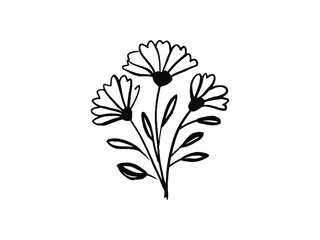 Flowers, Wildflowers Eps Files, Flowers Garden, Hand-draw Flowers decorative elements