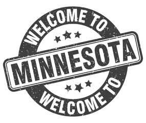 Welcome to Minnesota stamp. Minnesota round sign