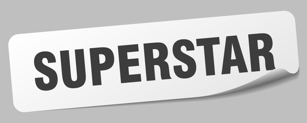 superstar sticker. superstar label