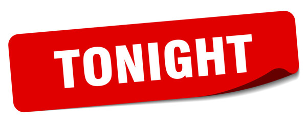 tonight sticker. tonight label