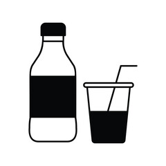 soda icon with white background vector stock illustration