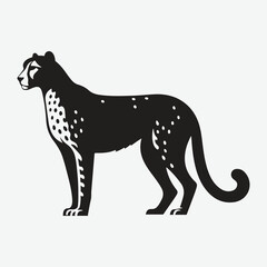 Fototapeta premium Majestic Cheetah Silhouette Collection: Grace and Power in Every Pose