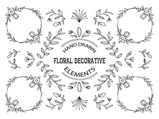 Flowers, Wildflowers Eps Files, Flowers Garden, Hand-draw Flowers decorative elements