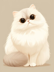 Fototapeta premium A variety of cat image libraries.Cute animal patterns of various breeds of cats, illustrations, posters, background images, decorative graphics, wallpapers, stickers.