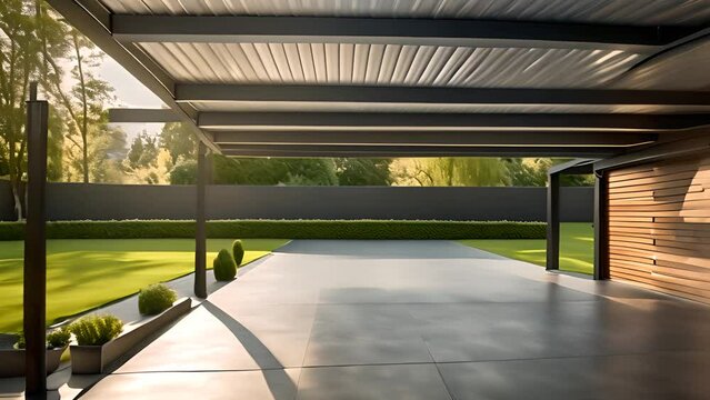Modern Home Carport Generative AI