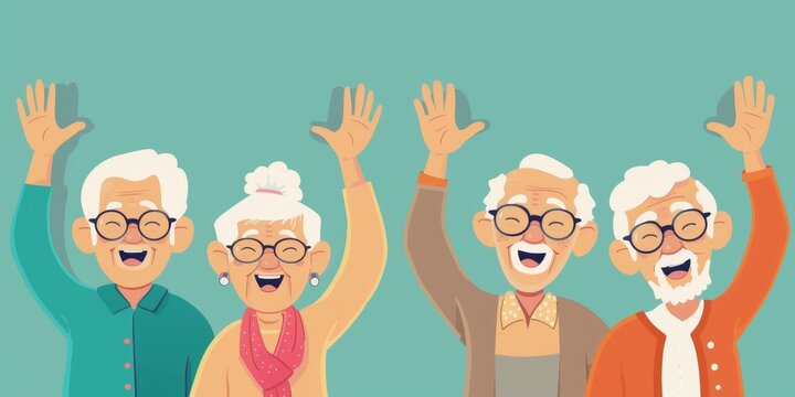 World Elderly Day, care for the elderly, love, couple, sunset love, happiness, retirement life, commemoration, festival, culture, belief, high-definition wallpaper, background, generated by AI