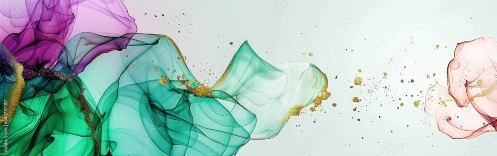 Aufkleber multicolored smokes hovering in the atmosphere, creating a vibrant and dynamic scene