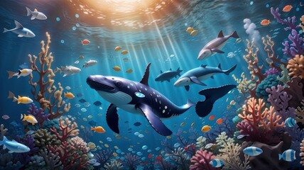 Obraz premium fish in aquarium