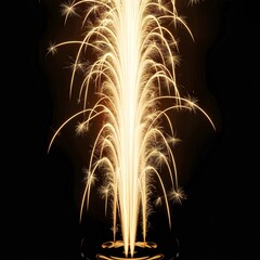 A stunning display of golden-yellow sparks or fireworks