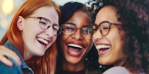 Friends enroll in workplace health insurance excitedly discussing coverage benefits. Concept Workplace health insurance, Friends, Enrollment, Coverage benefits, Excitement