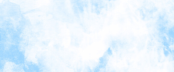 Vector white and blue color frozen ice surface design abstract background. blue and white watercolor paint splash or blotch background with fringe bleed wash and bloom design. © Grave passenger