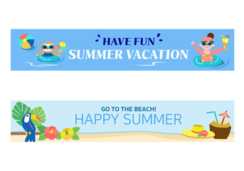 banner design and summer