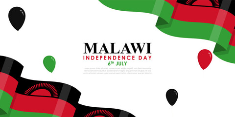 Vector illustration of Malawi Independence Day social media feed template