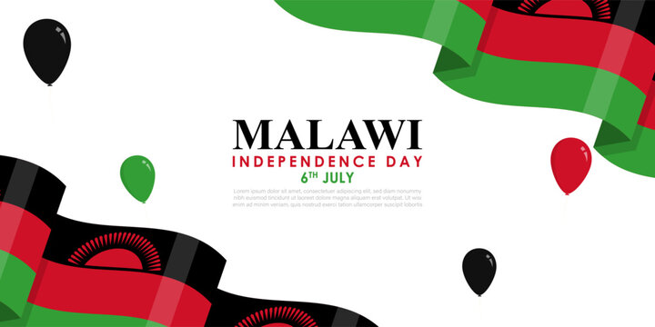 Vector illustration of Malawi Independence Day social media feed template