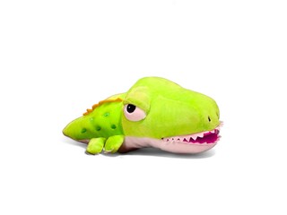 Crocodile stuffed on white background 