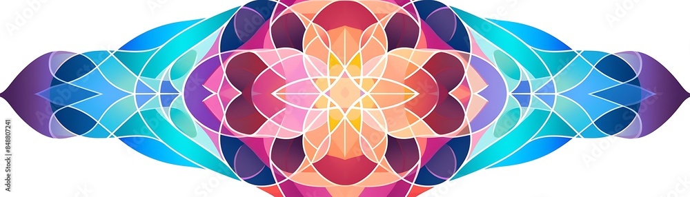Poster a colorful geometric pattern in the shape of a turtle is displayed on a isolated background the patt