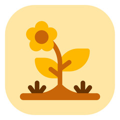 Editable flower vector icon. Gardening, landscaping, horticulture. Part of a big icon set family. Perfect for web and app interfaces, presentations, infographics, etc