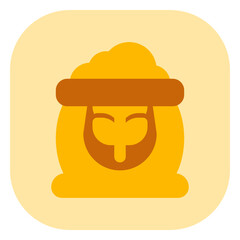 Editable flour, wheat, sack vector icon. Food, farm, grocery, harvest. Part of a big icon set family. Perfect for web and app interfaces, presentations, infographics, etc