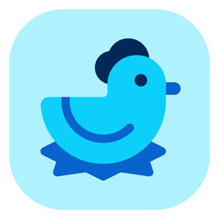 Editable hen, chicken vector icon. Animal, farm, livestock. Part of a big icon set family. Perfect for web and app interfaces, presentations, infographics, etc