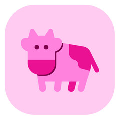 Editable cow, cattle, bull vector icon. Animal, farm, livestock. Part of a big icon set family. Perfect for web and app interfaces, presentations, infographics, etc
