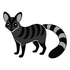 Solid color Genet animal vector design