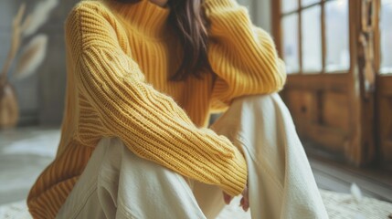 Portrait of a Woman in a Yellow Sweater