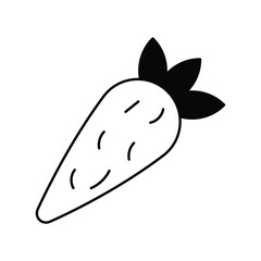 carrot icon with white background vector stock illustration