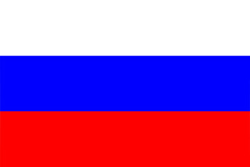 flag of Russia - isolated vector illustration