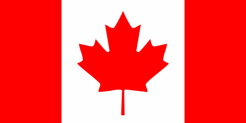 Canada flag icon - isolated vector illustration
