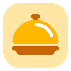 Editable food cover, serving vector icon. Food, restaurant. Part of a big icon set family. Perfect for web and app interfaces, presentations, infographics, etc