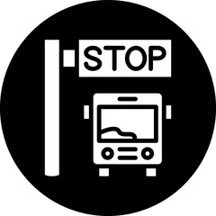 Vector Design Bus Stop Icon Style