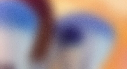 Abstract blurred grainy gradient background texture. Colorful digital grain soft noise effect pattern. Lo-fi multicolor vintage retro. VHS Glitch Texture