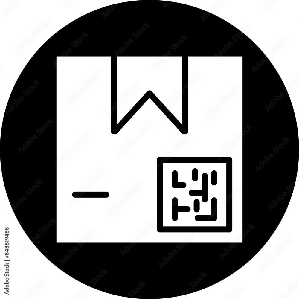 Poster vector design package qr code icon style