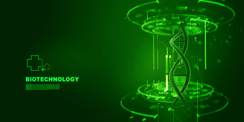 3d illustration of dna structure, abstract background