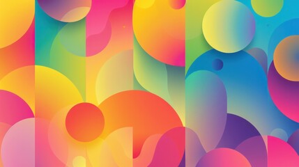 Vibrant kaleidoscope of colors in a bubble-like pattern