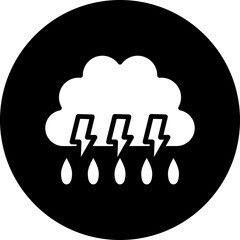Vector Design Thunderstorm Icon Style