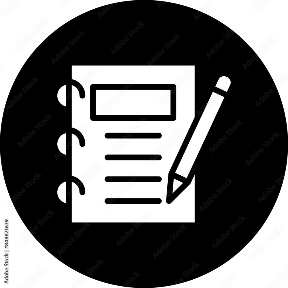 Poster vector design notebook icon style