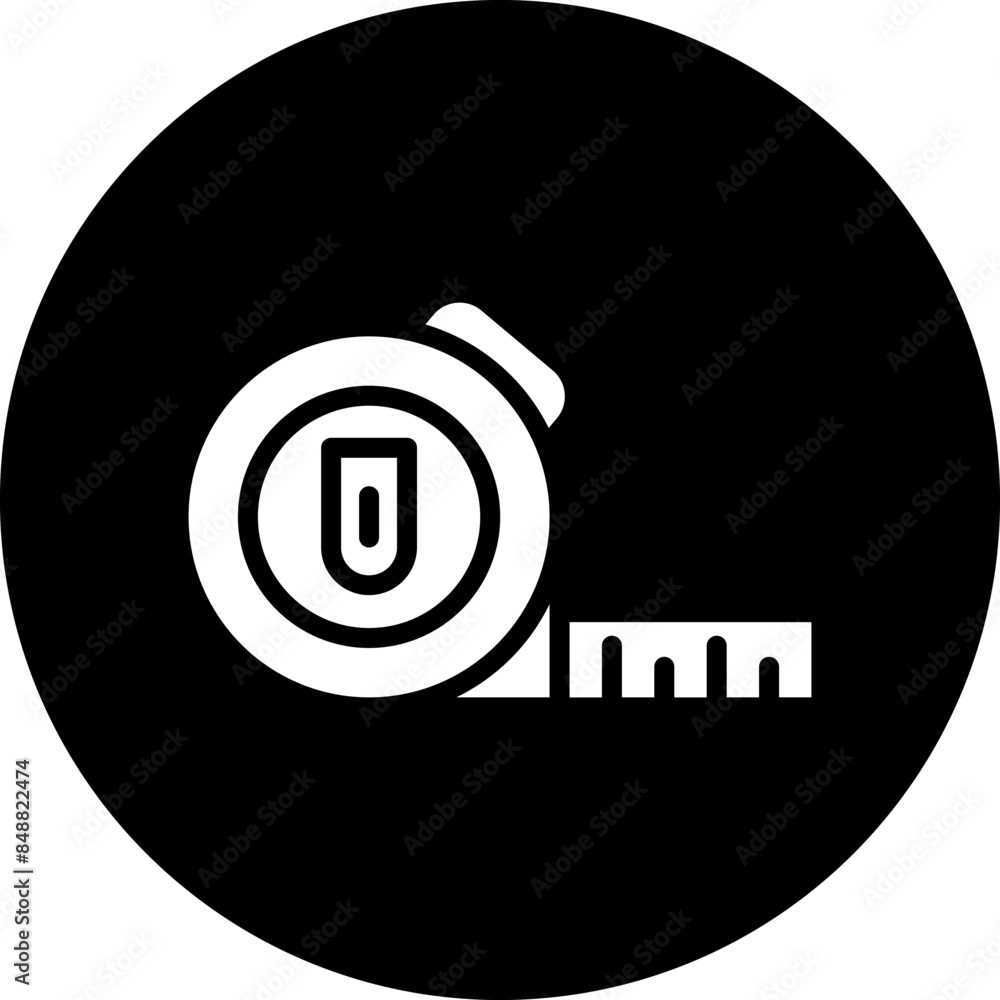 Poster vector design measuring tape icon style