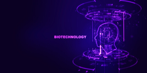 2d illustration digital Artificial mind concept